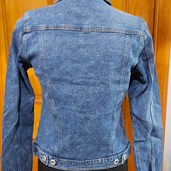 Cotton Blend Stretch Denim Jacket - Picture 3 of 3